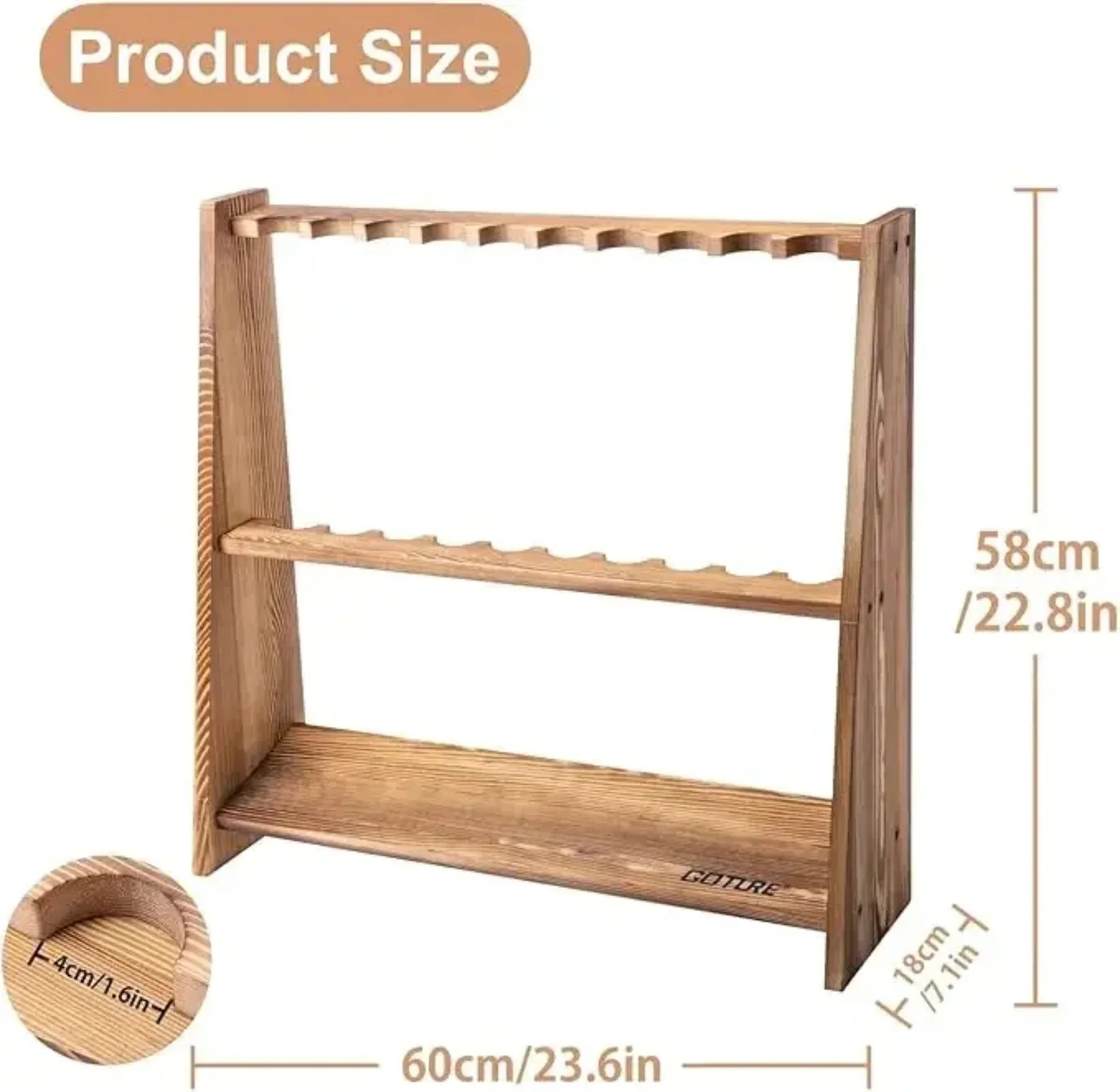 Goture 10 Slots Carbonized Pin - огляд і ціна Fishing Rod Rack