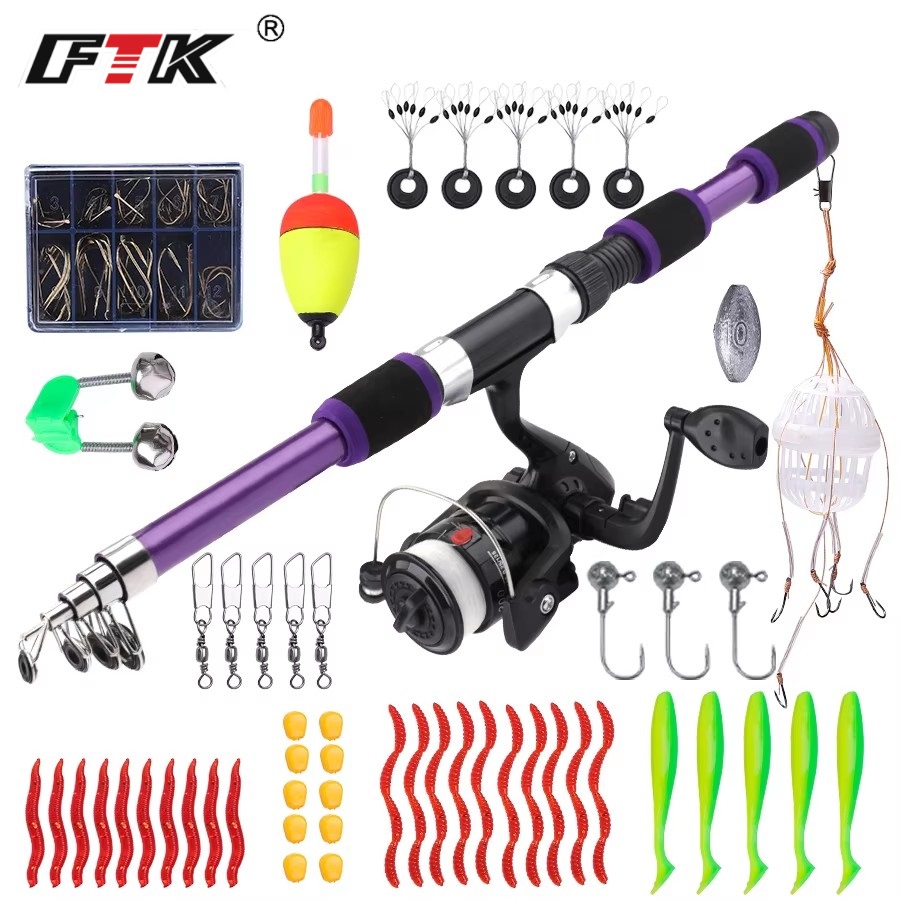 FTK 1.8M Portable Spinning Fis - огляд і ціна Fishing Rod Combo